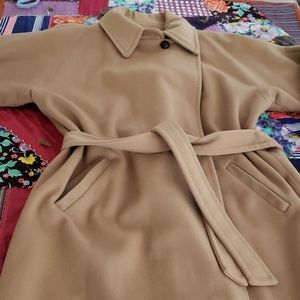 VTG Camel Coat Belted Size L